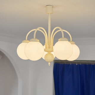 Lustra Lustre Sphères en Verre Crème