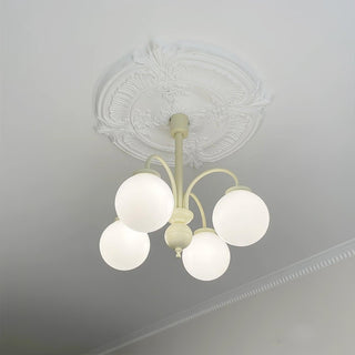 Lustra Lustre Sphères en Verre Crème