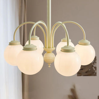 Lustra Lustre Sphères en Verre Crème