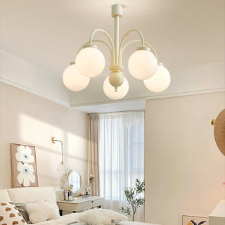 Lustra Lustre Sphères en Verre Crème