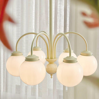 Lustra Lustre Sphères en Verre Crème