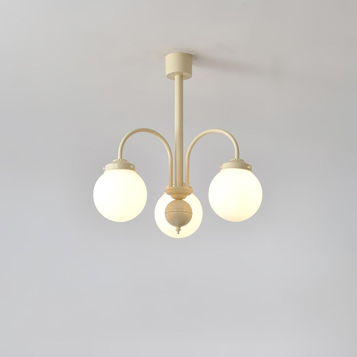 Toreira Lustre Sphères en Verre Crème