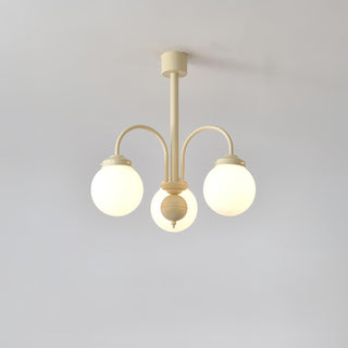 Lustra Lustre Sphères en Verre Crème