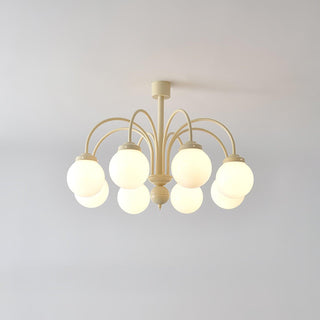 Lustra Lustre Sphères en Verre Crème
