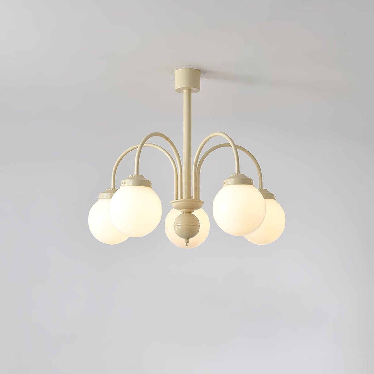 Toreira Lustre Sphères en Verre Crème