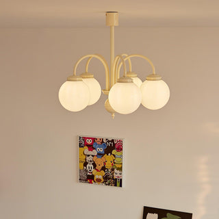 Lustra Lustre Sphères en Verre Crème