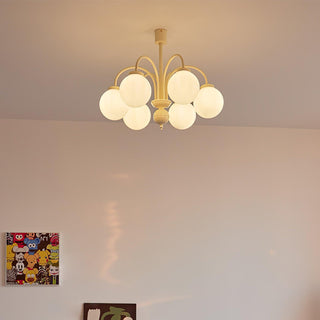 Lustra Lustre Sphères en Verre Crème