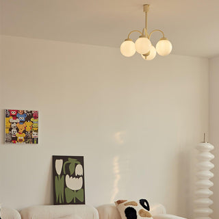 Lustra Lustre Sphères en Verre Crème