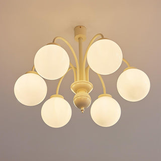 Lustra Lustre Sphères en Verre Crème