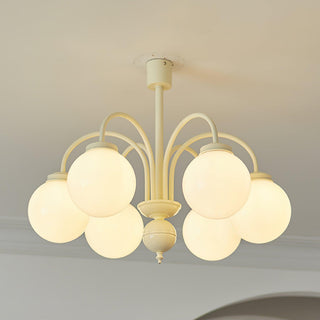 Lustra Lustre Sphères en Verre Crème