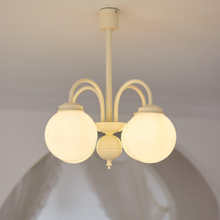 Lustra Lustre Sphères en Verre Crème