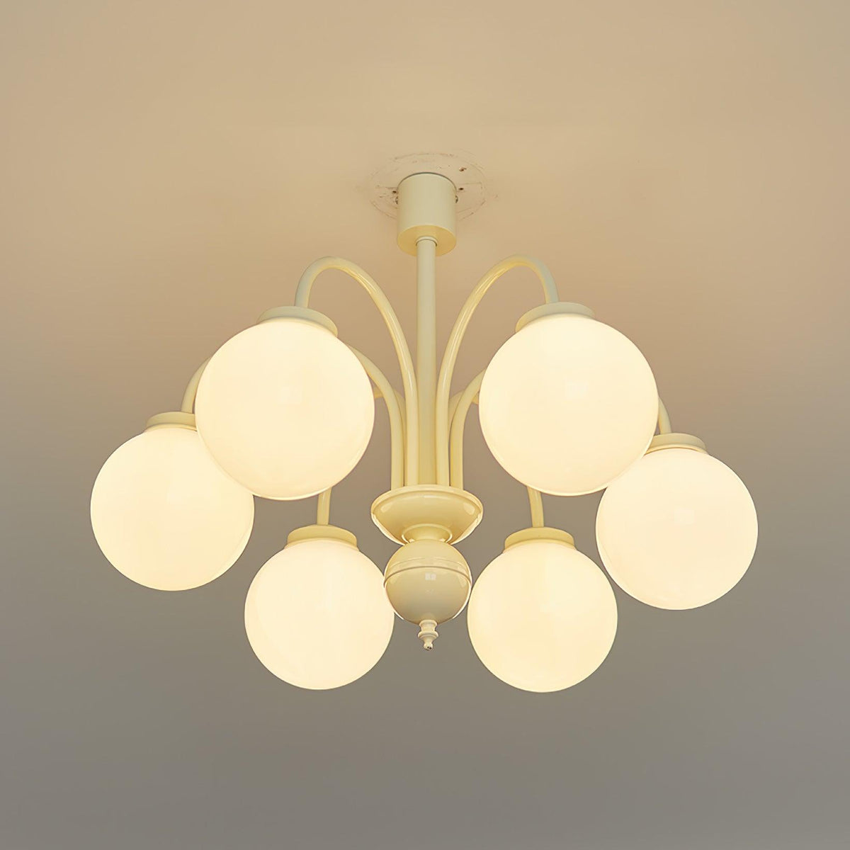 Toreira Lustre Sphères en Verre Crème