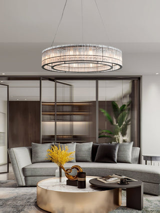Lustra Suspension en Verre Tube Anneau Moderne Luxe