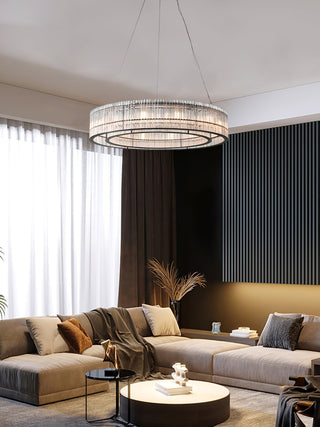 Lustra Suspension en Verre Tube Anneau Moderne Luxe