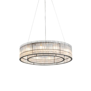 Lustra Suspension en Verre Tube Anneau Moderne Luxe