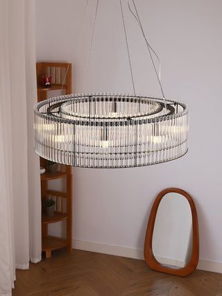 Lustra Suspension en Verre Tube Anneau Moderne Luxe