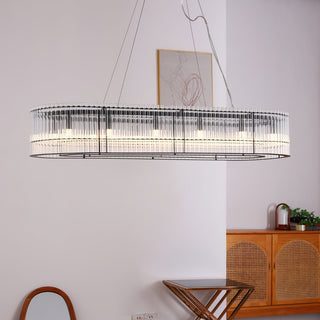Lustra Suspension en Verre Tube Anneau Moderne Luxe