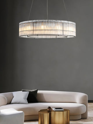 Lustra Suspension en Verre Tube Anneau Moderne Luxe