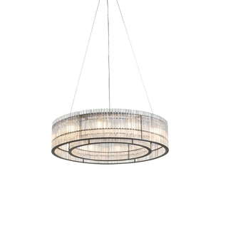 Lustra Suspension en Verre Tube Anneau Moderne Luxe