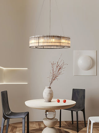 Lustra Suspension en Verre Tube Anneau Moderne Luxe