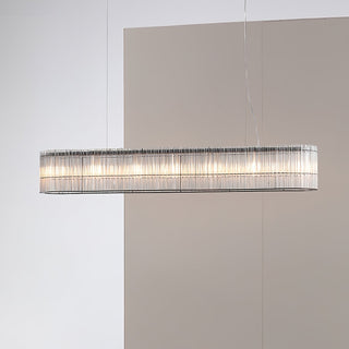 Lustra Suspension en Verre Tube Anneau Moderne Luxe