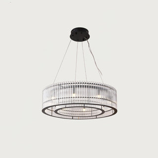Lustra Suspension en Verre Tube Anneau Moderne Luxe