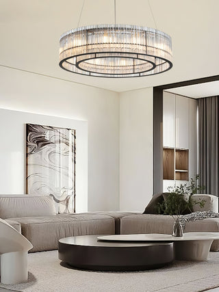 Lustra Suspension en Verre Tube Anneau Moderne Luxe
