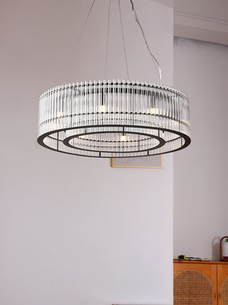 Lustra Suspension en Verre Tube Anneau Moderne Luxe