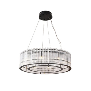 Lustra Suspension en Verre Tube Anneau Moderne Luxe
