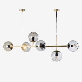 Lustra Suspension Orb Laiton Verre Pour Salon