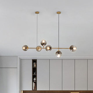 Lustra Suspension Orb Laiton Verre Pour Salon