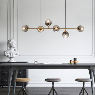Lustra Suspension Orb Laiton Verre Pour Salon