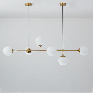 Lustra Suspension Orb Laiton Verre Pour Salon