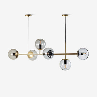 Lustra Suspension Orb Laiton Verre Pour Salon