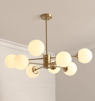 Lustra Lustre en Laiton Verre Opale-Luire