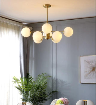 Lustra Lustre en Laiton Verre Opale-Luire