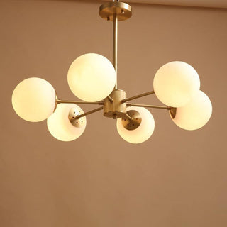 Lustra Lustre en Laiton Verre Opale-Luire