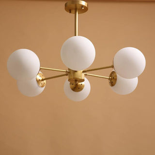 Lustra Lustre en Laiton Verre Opale-Luire