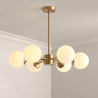 Lustra Lustre en Laiton Verre Opale-Luire