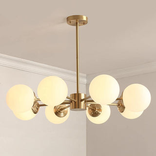 Lustra Lustre en Laiton Verre Opale-Luire