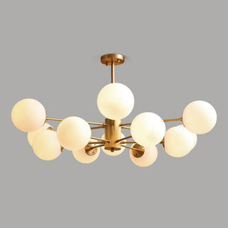 Lustra Lustre en Laiton Verre Opale-Luire