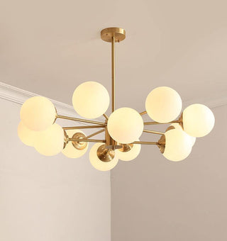 Lustra Lustre en Laiton Verre Opale-Luire