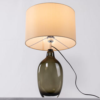 Otheain Lampe de Table en Cristal et Tissu-Luire