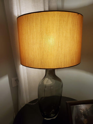 Otheain Lampe de Table en Cristal et Tissu-Luire