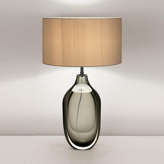 Otheain Lampe de Table en Cristal et Tissu-Luire