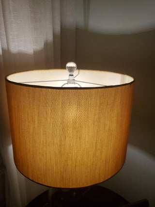 Otheain Lampe de Table en Cristal et Tissu-Luire