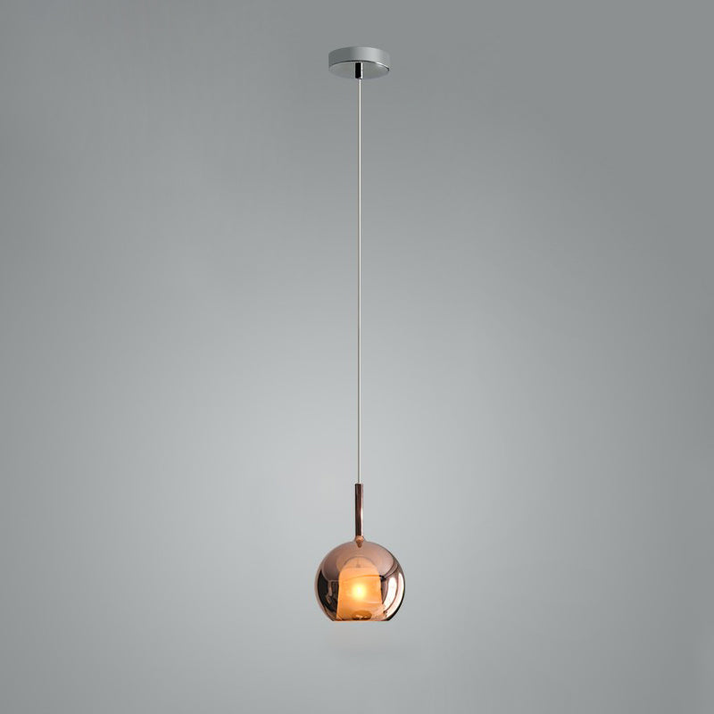 Meliora Suspension en Verre Fumé Rond