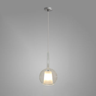 Lustra Suspension en Verre Fumé Rond