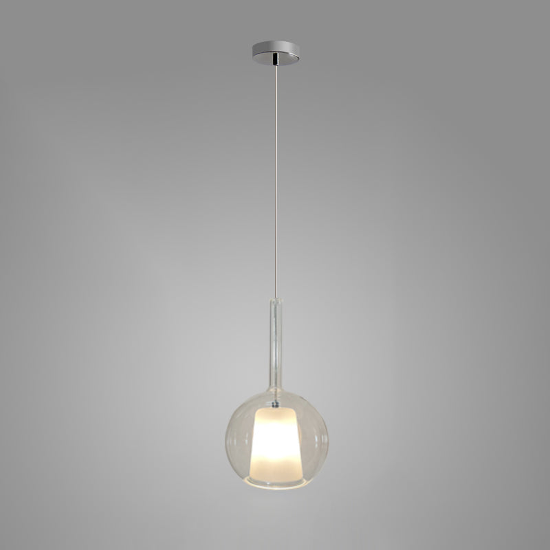 Meliora Suspension en Verre Fumé Rond