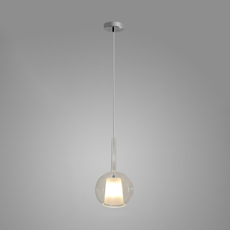 Meliora Suspension en Verre Fumé Rond